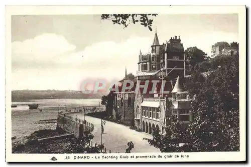 Cartes postales Dinard Le yachting Club et promenade du clair de lune