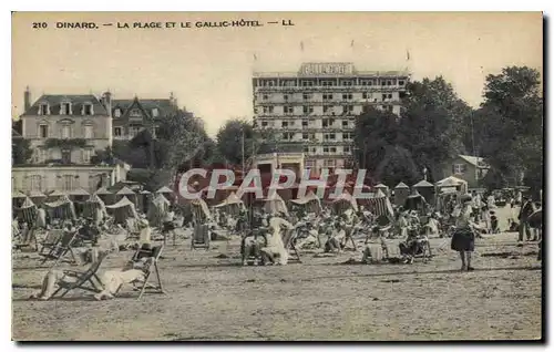 Cartes postales Dinard La Plage et le Gallic Hotel