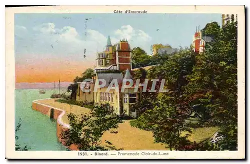 Cartes postales Dinard Promenade Clair de Lune