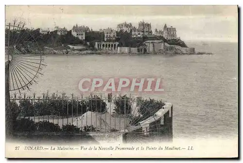 Cartes postales Dinard La Malouine Vue de la Nouvelle Promenade et la Pointe du Moulinet