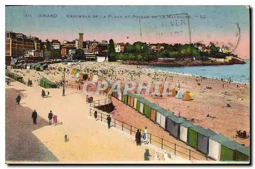 Ansichtskarte AK Dinard Ensemble de la Plage et Pointe de la Malouine