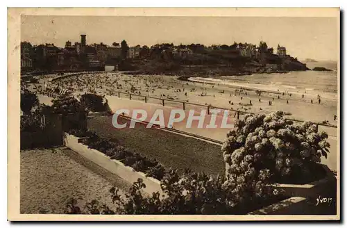 Cartes postales Dinard Ille et Vilaine La pointe de la Malouine et la plage vues des terrasses du Casino