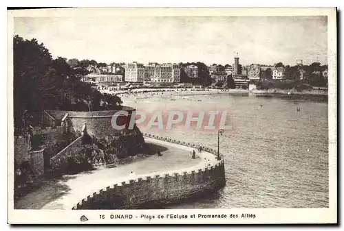 Ansichtskarte AK Dinard Plage de l'Ecluise et Promenade des Allies