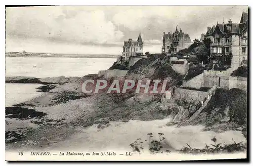 Cartes postales Dinard La Malouine au loin St Malo