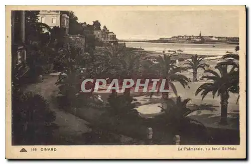 Cartes postales Dinard La Palmerale au fond St Malo