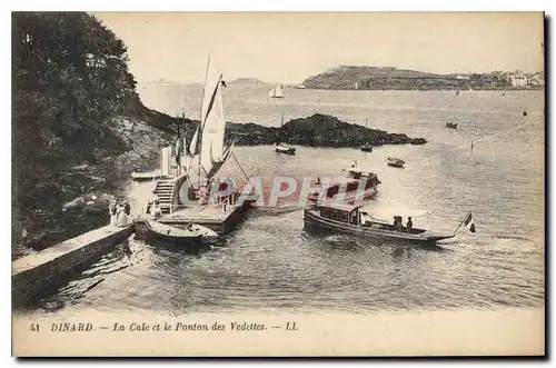 Cartes postales Dinard La Cale et le Ponton des Vedettes Bateaux