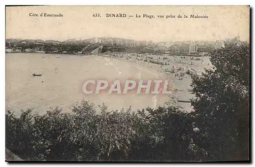 Ansichtskarte AK Cote d'Emeraude Dinard La Plage Vue prise de la Malouine