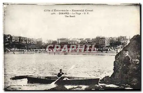 Cartes postales Cote d'Emeraude Emerald Coast Dinard La Plage Canoe Aviron Bateau