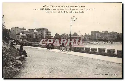 Ansichtskarte AK Cote d'Emeraude Emerald Coast Dinard Vue generale de laDigue et de la Plage