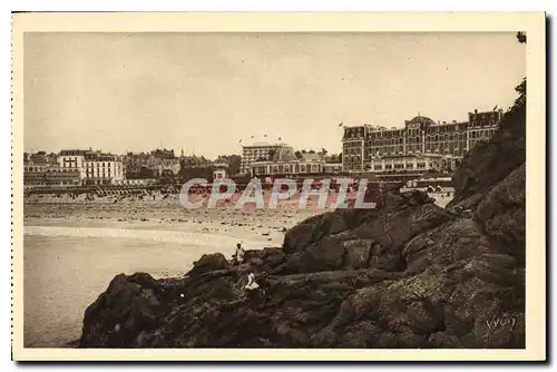 Ansichtskarte AK La Douce France Cote d'Emeraude Dinard La Plage vue de la Pointe de la Malouine