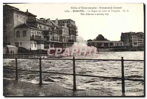 Ansichtskarte AK Cote d'Emeraude Emerald Coast Dinard La Digue un jour de Tempete