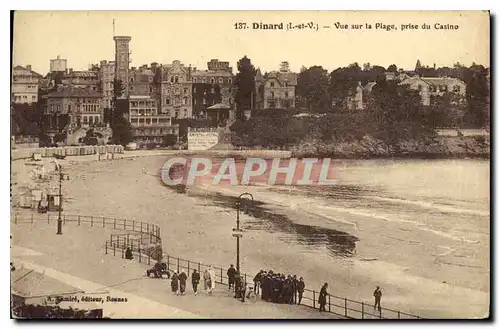 Ansichtskarte AK Dinard L et V Vue sur la Plage prise du Casino