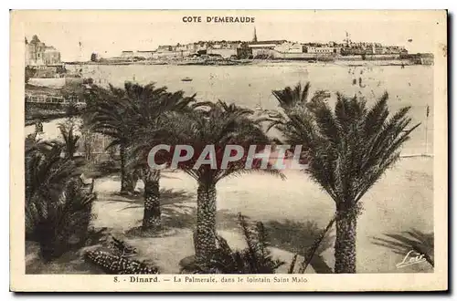 Cartes postales Cote d'Emeraude Dinard La Palmerale dans le lointain Saint Malo