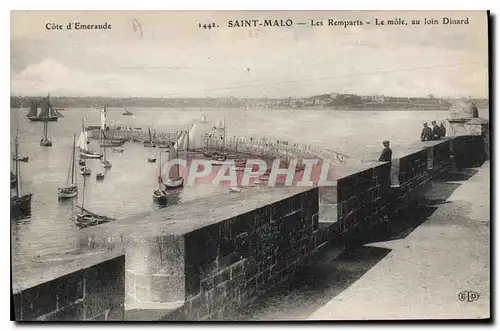 Cartes postales Cote d'Emeraude Saint Malo Les Remparts au loin Dinard