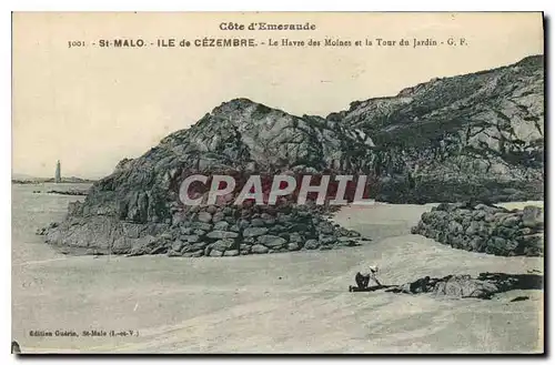 Ansichtskarte AK Cote d'Emeraude Saint Malo Ile de Cezembre Le Havre des Moines et la Tour du Jardin
