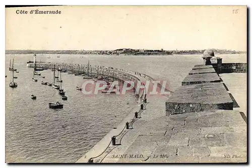 Cartes postales Cote d'Emeraude Saint Malo Le Mole