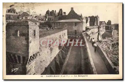 Cartes postales Saint Malo L et V Les Remparts