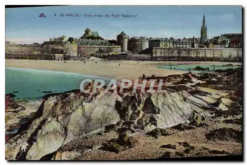 Ansichtskarte AK Saint Malo Vue prise du Fort National