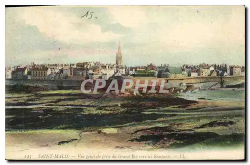 Cartes postales Saint Malo Vue generale prise du Grand Bey vers les Remparts