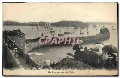 Ansichtskarte AK Cote d'Emeraude Saint Malo Les Remparts et le Mole