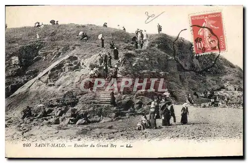 Cartes postales Saint Malo Escalier du Grand Bey