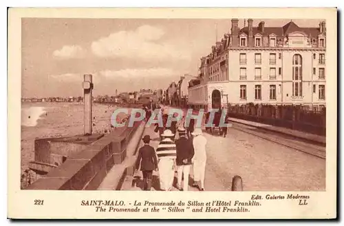 Ansichtskarte AK Saint Malo La Promenade du Silon et l'Hotel Franklin