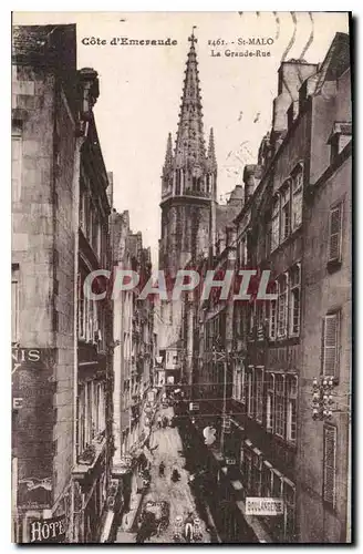 Ansichtskarte AK Cote d'Emeraude Saint Malo La Grande Rue