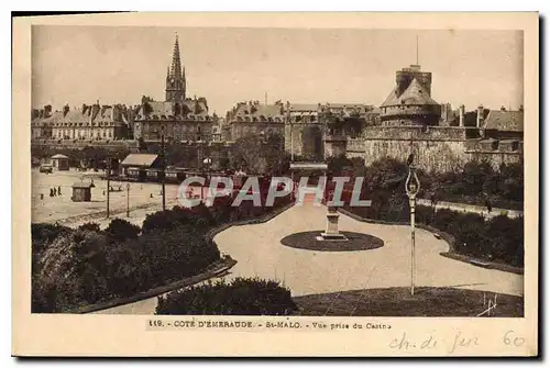 Cartes postales Cote d'Emeraude Saint Malo Vue prise du Casino Train