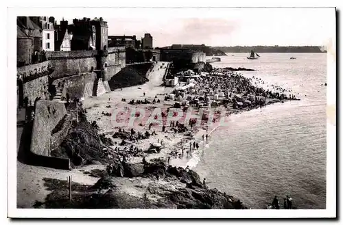 Ansichtskarte AK Saint Malo La Plage de Bon Secours a maree haute