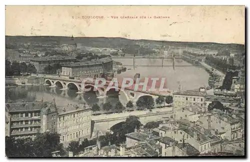 Cartes postales Toulouse Vue generale sur la Garonne