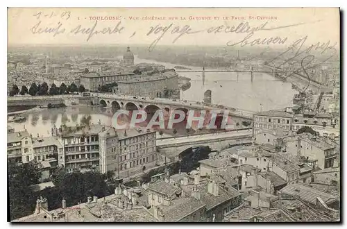 Cartes postales Toulouse Vue generale sur la Garonne