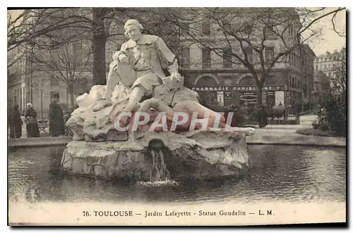 Cartes postales Toulouse Jardin Lafayette Statue Goudelin