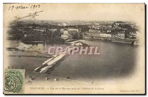 Ansichtskarte AK Toulouse Vue sur le Barrage prise de l'hopital de la Grave