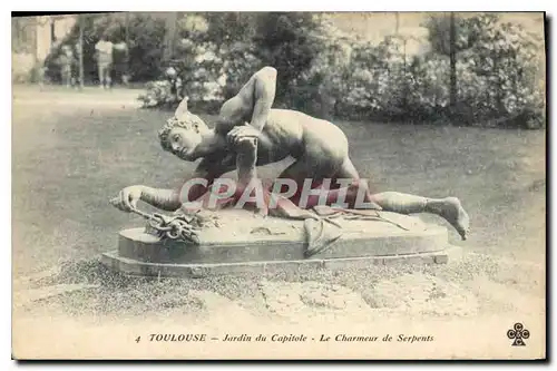 Cartes postales Toulouse Jardin du Capitole Le Charmeur de Serpents