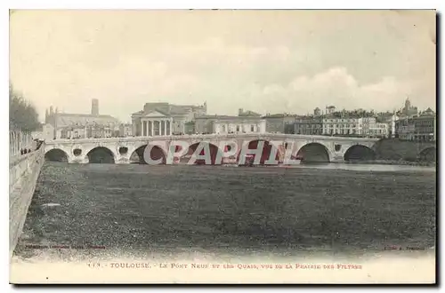 Ansichtskarte AK Toulouse Le Pont Neuf et les Quais vus de la prairie des Filtres