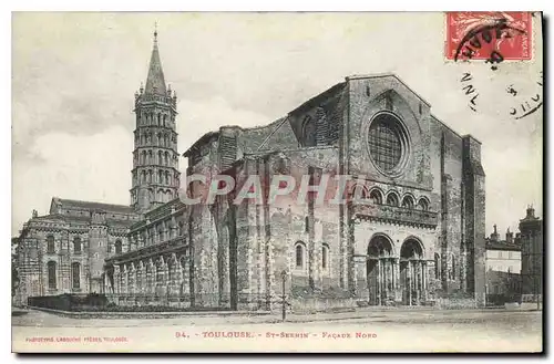 Cartes postales Toulouse St Sernin Facade nord