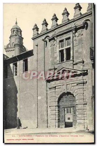 Cartes postales Toulouse Portail de l'Hotel d'Assezat