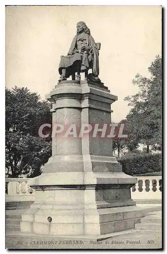 Ansichtskarte AK Clermont Ferrand Statue de Blaise Pascal