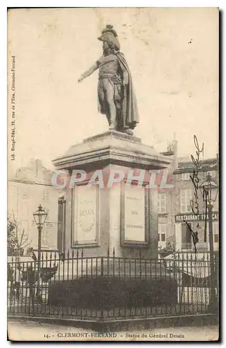 Cartes postales Clermont Ferrand Statue du General Desaix