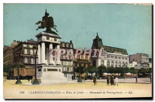 Cartes postales Clermont Ferrand Place de Jaude Monument de Vercingetorix