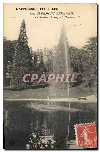 Cartes postales Clermont Ferrand Le Jardin Lecoq et l'Universite