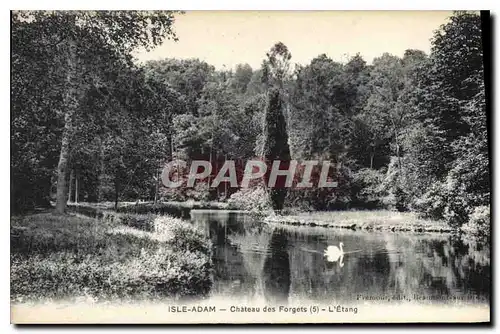 Ansichtskarte AK Isle Adam Chateau des Forgets L'Etang