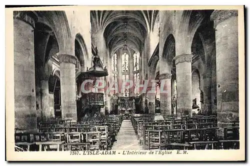 Cartes postales L'Isle Adam Interieur de l'Eglise