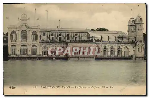 Cartes postales Enghien les Bains Le Casino vu de face cote du Lac