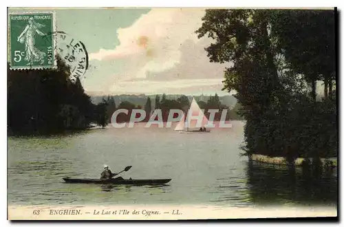 Cartes postales Enghien Le Lac et l'Ile des Ctgnes