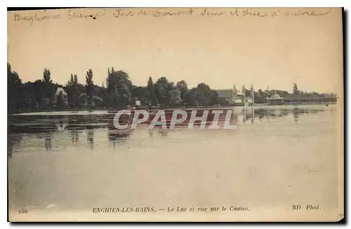 Cartes postales Enghien les Bains Le Lac et Vue sur le Casino