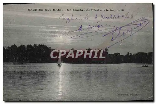 Cartes postales Enghien les Bains Un coucher de Soleil sur le Lac