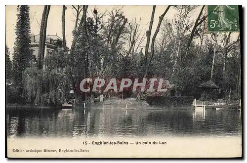 Cartes postales Enghien les Bains Un coin du Lac