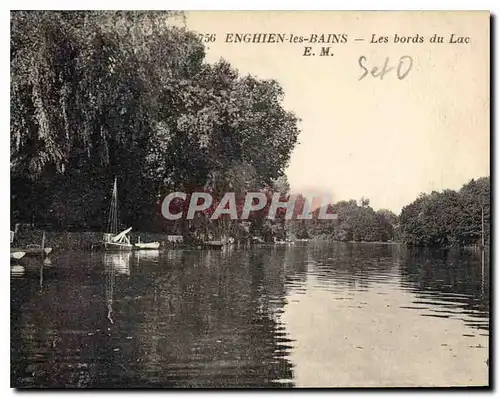 Cartes postales Enghien les Bains Les Bords du Lac