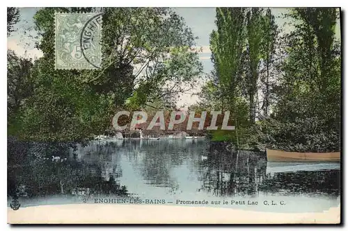 Ansichtskarte AK Enghien les Bains Promenade sur le Petit Lac